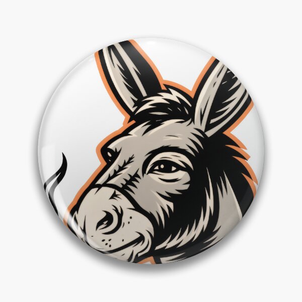 Item preview, Sticker - Decal - Pipe‑Smoking Donkey designed and sold by ForeverPrintsOK.