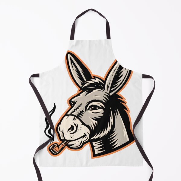 Item preview, Sticker - Decal - Pipe‑Smoking Donkey designed and sold by ForeverPrintsOK.
