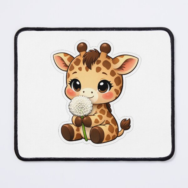 Item preview, Cute Baby Giraffe Holding A Dandelion designed and sold by Owcomm.