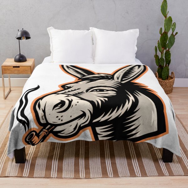 Item preview, Sticker - Decal - Pipe‑Smoking Donkey designed and sold by ForeverPrintsOK.