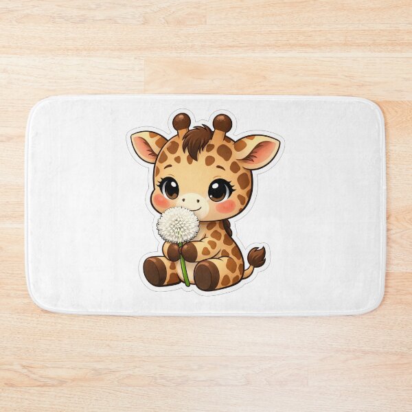 Item preview, Cute Baby Giraffe Holding A Dandelion designed and sold by Owcomm.