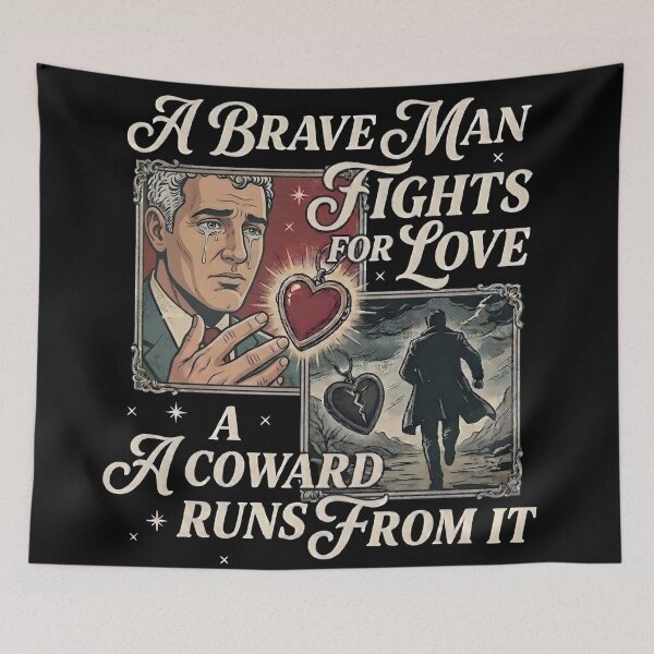 Item preview, A Brave Man Fights For Love Vintage Comic Aesthetic designed and sold by MAGICKEY2024.
