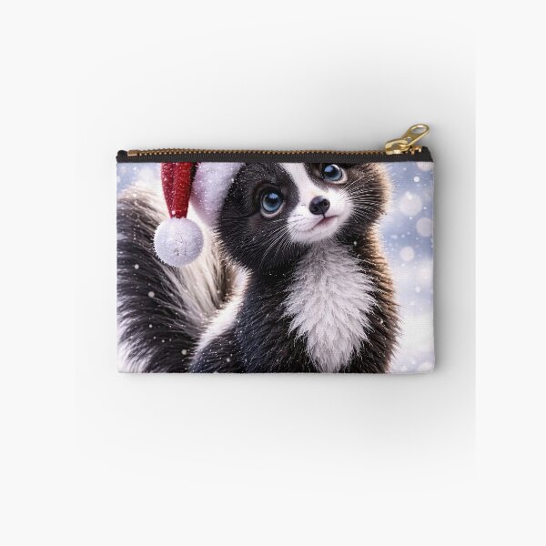 Item preview, Festive Skunk with Santa Hat Cute Christmas Holiday  designed and sold by Stephanie Laird.