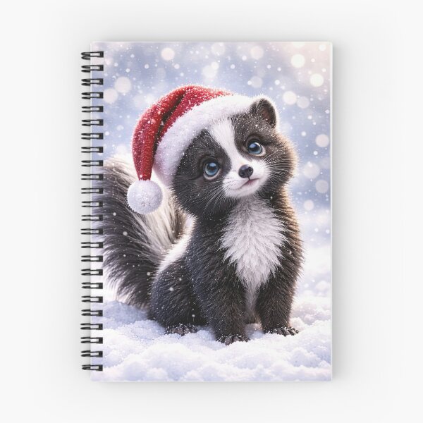 Item preview, Festive Skunk with Santa Hat Cute Christmas Holiday  designed and sold by Stephanie Laird.