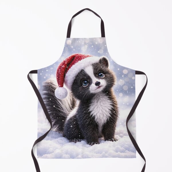 Item preview, Festive Skunk with Santa Hat Cute Christmas Holiday designed and sold by Stephanie Laird.