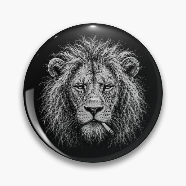 Item preview, Scruffy Lion Smoking Cigarette Funny Art  designed and sold by gunaone-design.