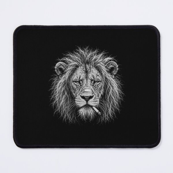 Item preview, Scruffy Lion Smoking Cigarette Funny Art  designed and sold by gunaone-design.