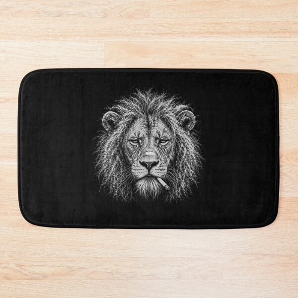 Item preview, Scruffy Lion Smoking Cigarette Funny Art  designed and sold by gunaone-design.