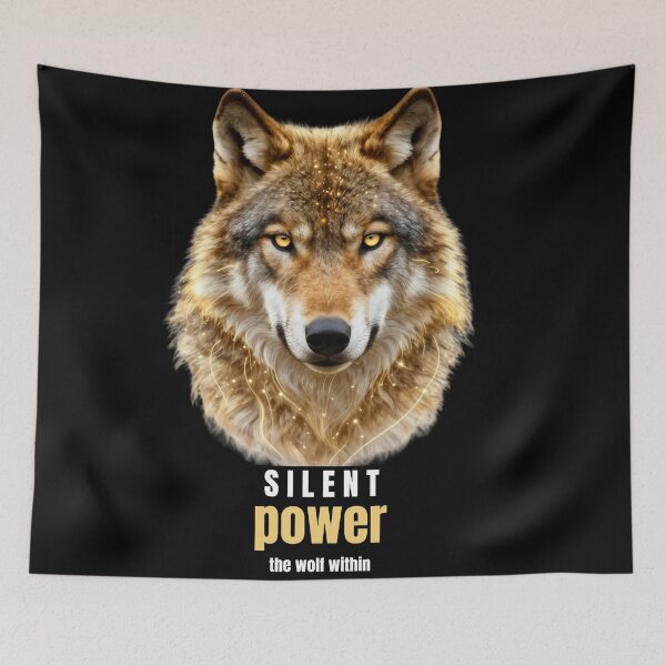 Item preview, Silent Power Wolf Motivational Design designed and sold by Hayir Design.