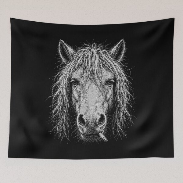Item preview, Scruffy Horse Smoking Cigarette designed and sold by gunaone-design.