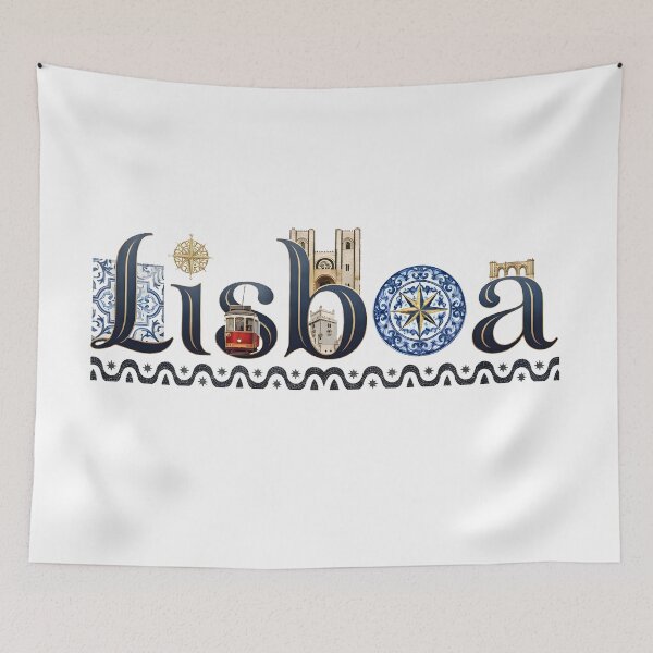 Item preview, Elegant Lisbon Portugal Typography Design designed and sold by Paulo Costa Dias.