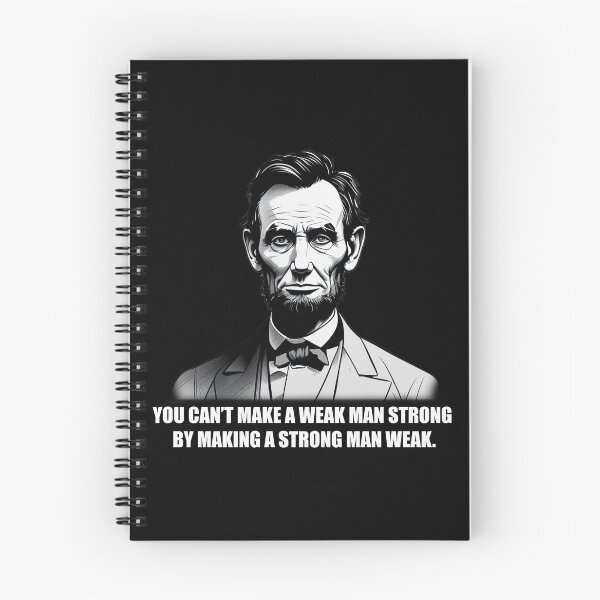 Item preview, Abraham Lincoln Quote - Weak and Strong - Dark Version designed and sold by artvoki.