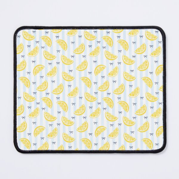 Item preview, Watercolor Lemon and Blue Stripe Seamless Citrus Pattern designed and sold by fricostyle.