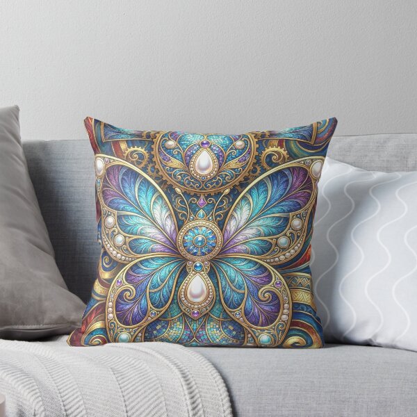 Item preview, Colorful Abstract Bejeweled Butterfly designed and sold by Frackxion.
