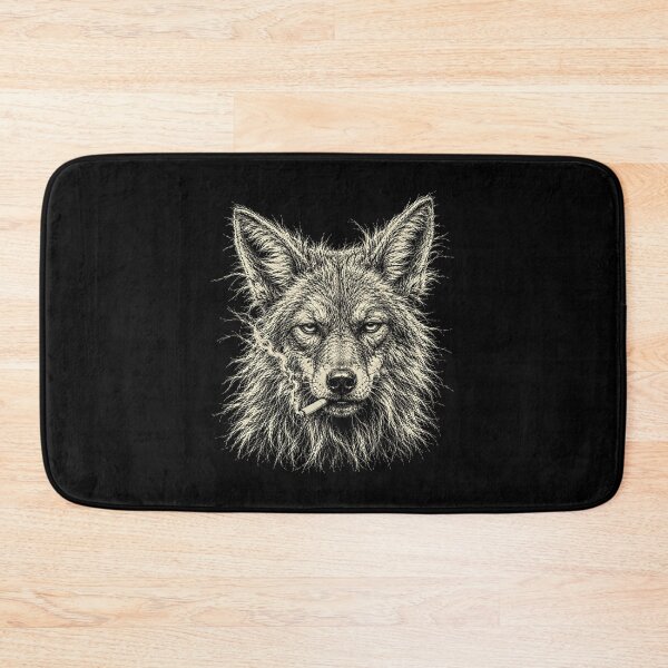 Item preview, Scruffy Wolf Smoking Cigarette Funny Art designed and sold by gunaone-design.