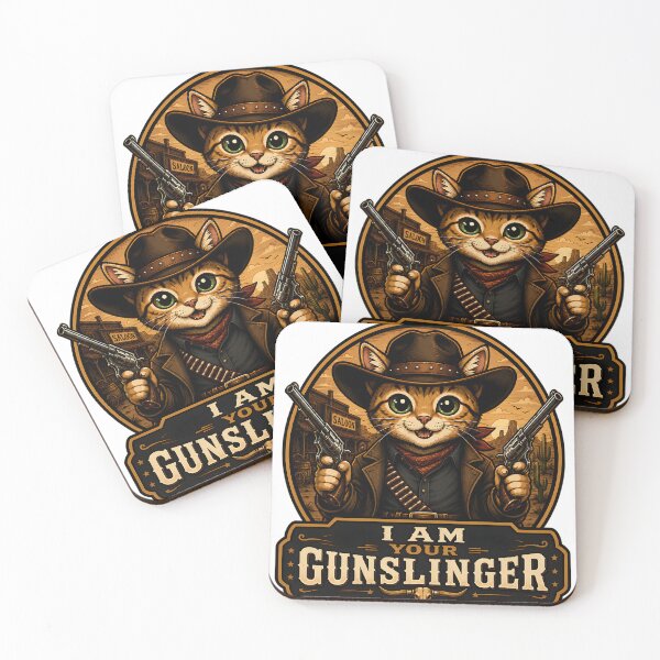 Item preview, Cute Cat Gunslinger designed and sold by ZiemSynd.