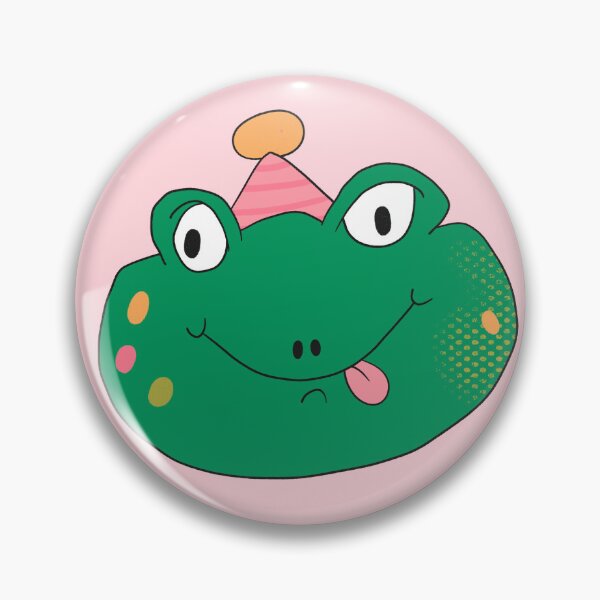 Item preview, Birthday Party Freddy Frog Head (Pink) designed and sold by yellowflowerhut.