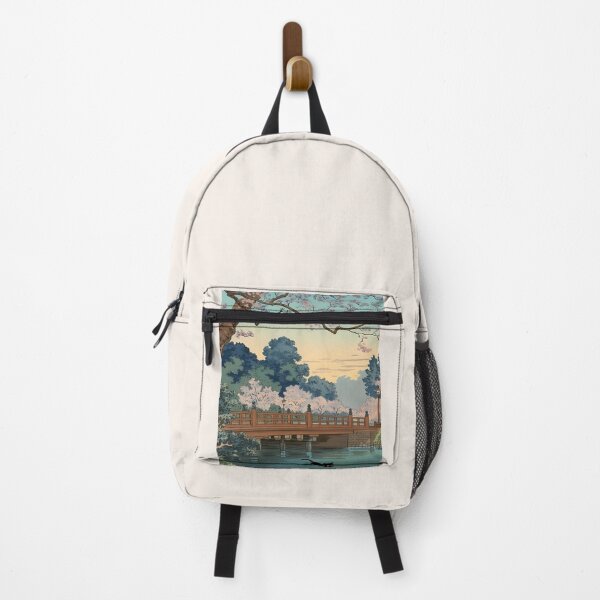 Item preview, Ukiyo-e Black Cat Swimming by Sakura Bridge designed and sold by PurrfectHome.