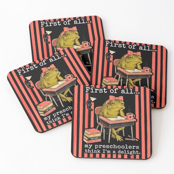 Item preview, First Of All Preschoolers Think I'm A Delight Teacher Frogs Design designed and sold by Rahamkshop.