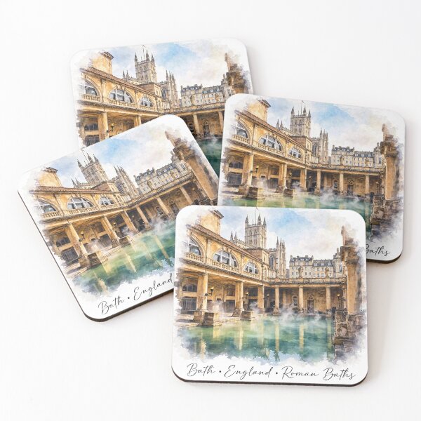 Item preview, Bath England Roman Baths Watercolour designed and sold by JIGUWORLD.
