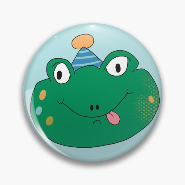 Item preview, Birthday Party Freddy Frog Head (Blue) designed and sold by yellowflowerhut.