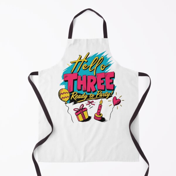 Item preview, Hello Three Ready to Party Color Splash Birthday Sticker designed and sold by illeN-Art-World.