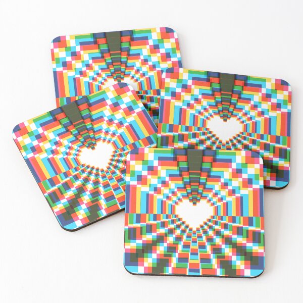 Item preview, Pixel Heart Kaleidoscope - soft CMYK designed and sold by animinimal.
