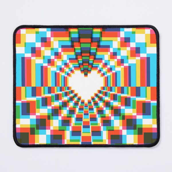 Item preview, Pixel Heart Kaleidoscope - soft CMYK designed and sold by animinimal.