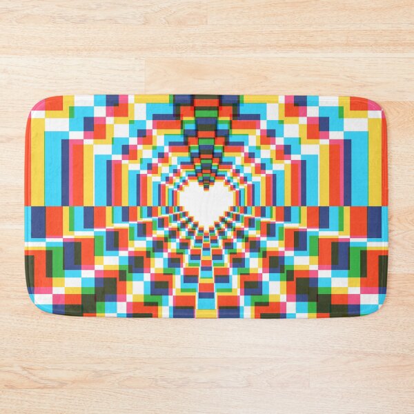 Item preview, Pixel Heart Kaleidoscope - soft CMYK designed and sold by animinimal.