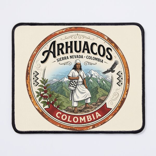 Item preview, Arhuaco Culture Sticker — Sierra Nevada Indigenous Heritage Badge designed and sold by ColombianaShop.