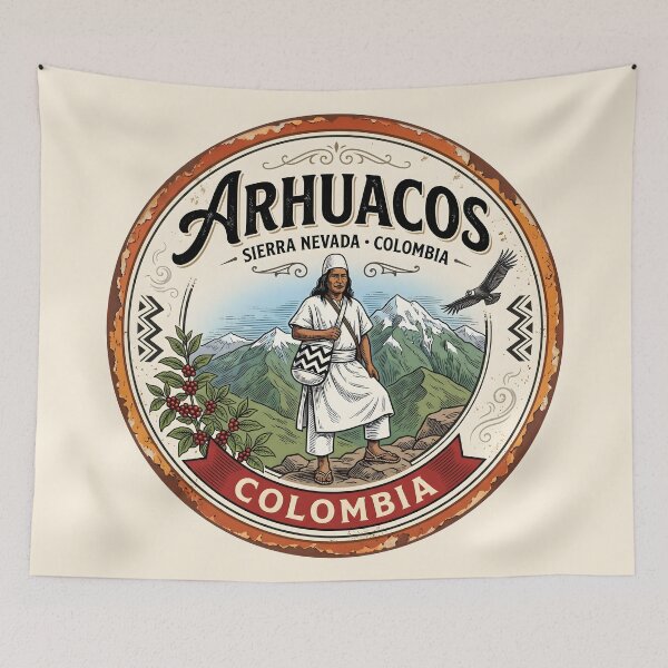 Item preview, Arhuaco Culture Sticker — Sierra Nevada Indigenous Heritage Badge designed and sold by ColombianaShop.