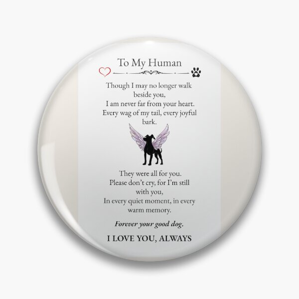 Item preview, Dog Memorial Gift, To My Human, Pet Loss Remembrance, Dog Loss Memorial - Grief Poem designed and sold by AnimalVibes.