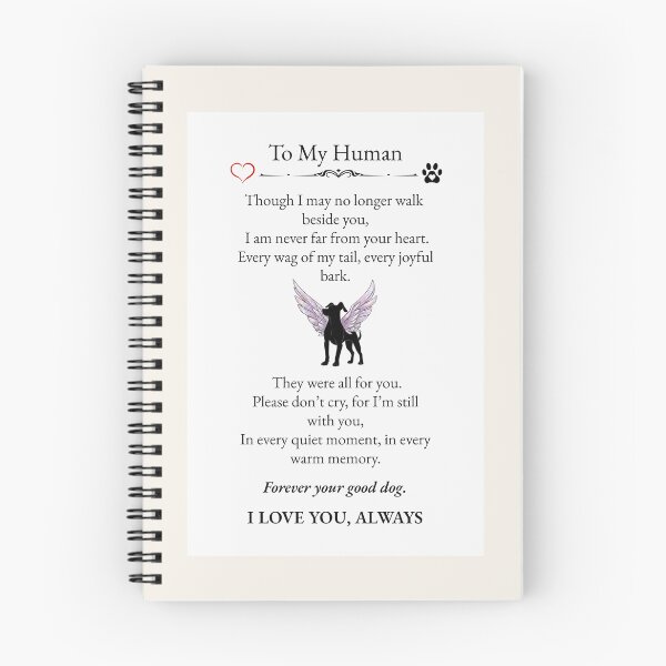 Item preview, Dog Memorial Gift, To My Human, Pet Loss Remembrance, Dog Loss Memorial - Grief Poem designed and sold by AnimalVibes.