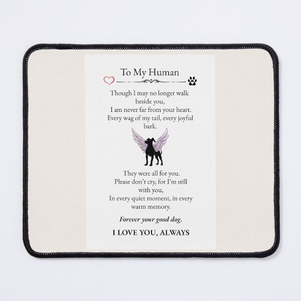Item preview, Dog Memorial Gift, To My Human, Pet Loss Remembrance, Dog Loss Memorial - Grief Poem designed and sold by AnimalVibes.