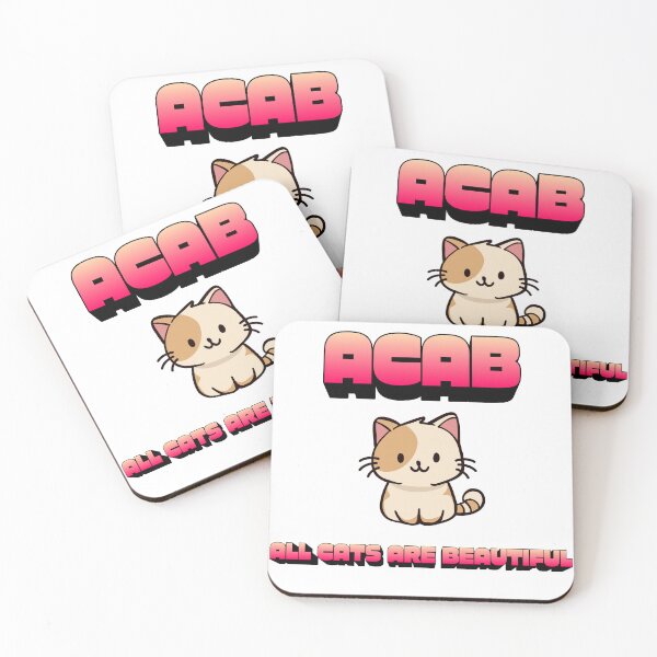 Artikelvorschau, Lustiger Katzenhumor – ACAB Alle Katzen sind schön – süßes Kätzchendesign entworfen und verkauft von Kerosene Design.