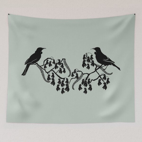 Item preview, Tui's on a Kowhai Branch designed and sold by MY NEW ZEALAND.