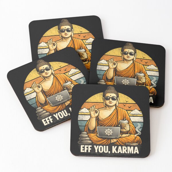 Item preview, Eff You, Karma – Zen Coffee Break Retro Humor designed and sold by SidTastic .