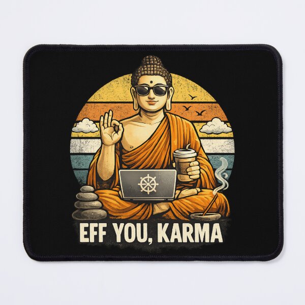 Item preview, Eff You, Karma – Zen Coffee Break Retro Humor designed and sold by SidTastic .