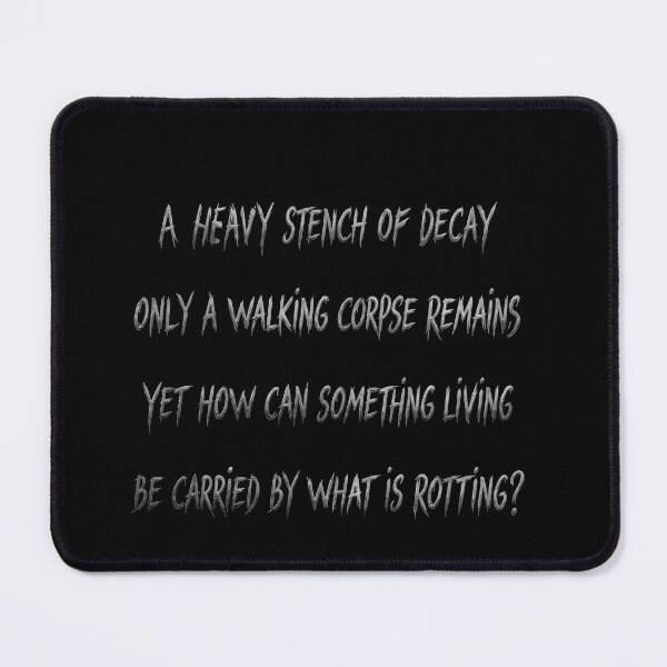 Item preview, Heavy Stench of Decay - Gothic Typography Dark Poetry Quote designed and sold by Xriti06.