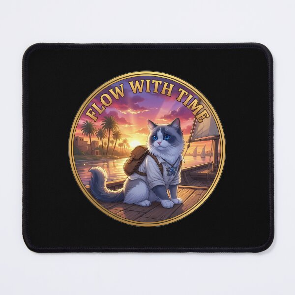 Item preview, Nile River Felucca Sunset Ragdoll Print: Flow with Time designed and sold by MossyAndPearl.