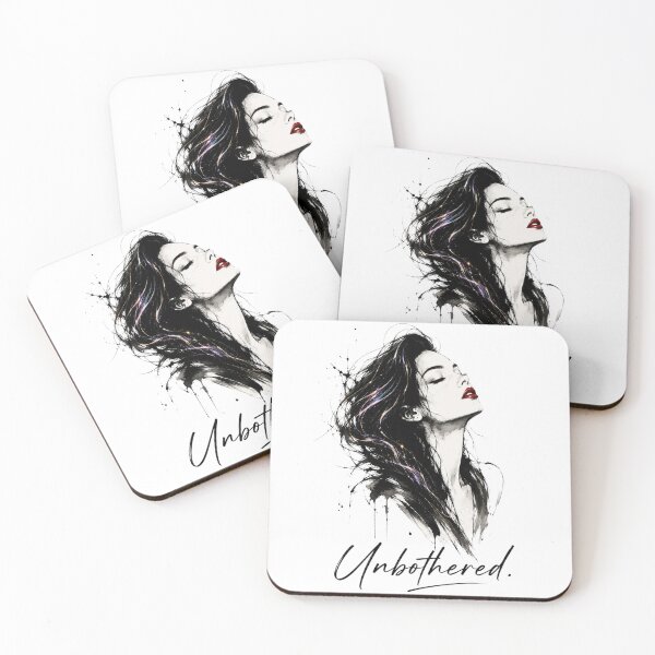 Item preview, Unbothered | Minimalist Fashion Illustration with Quote designed and sold by KireaDesigns.
