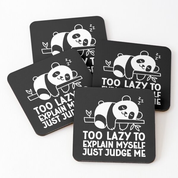 Item preview, Too Lazy To Explain Myself Just Judge Me Funny Lazy Panda Bear designed and sold by gunaone-design.