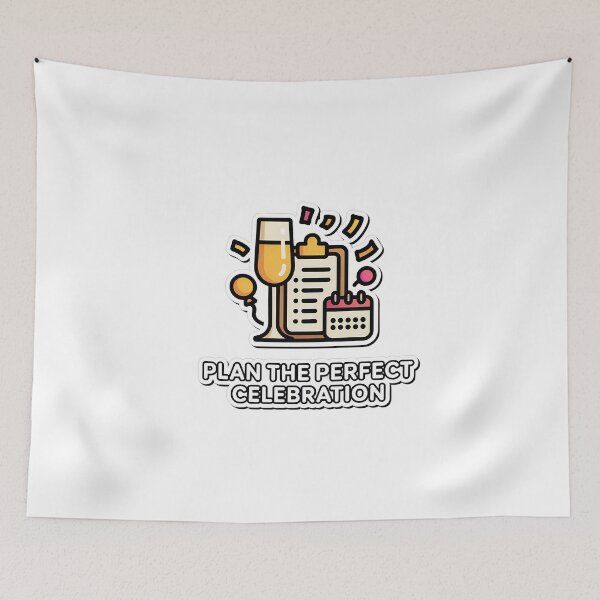 Item preview, Minimalist Party Planner Icon with Confetti designed and sold by NiftyWrx.