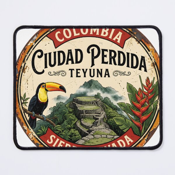 Item preview, Ciudad Perdida Colombia — Lost City Trekking Vintage Badge designed and sold by ColombianaShop.