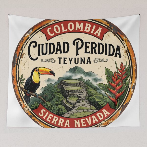 Item preview, Ciudad Perdida Colombia — Lost City Trekking Vintage Badge designed and sold by ColombianaShop.