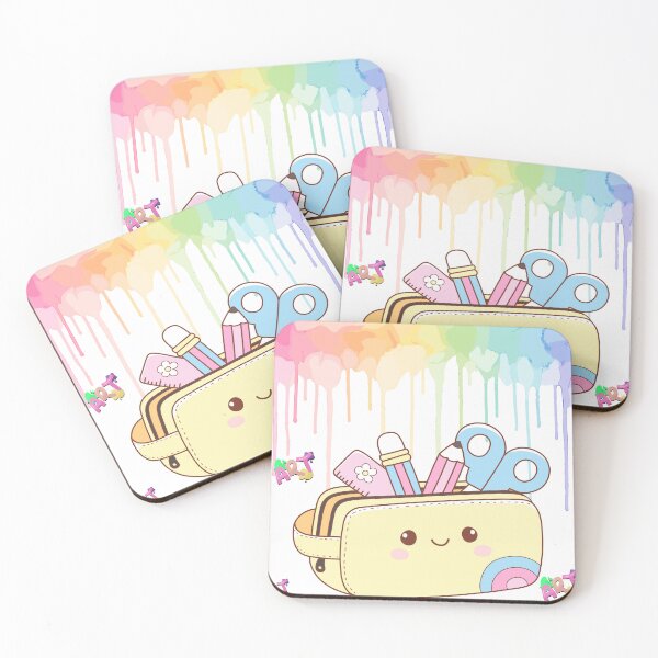 Item preview, Cute Kawaii Pencil Case and Stationery Illustration.  designed and sold by DodoCraft3.