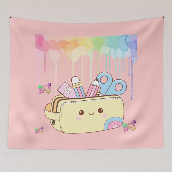 Item preview, Cute Kawaii Pencil Case and Stationery Illustration.  designed and sold by DodoCraft3.
