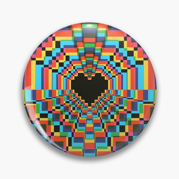 Item preview, Darkest Pixel Heart Kaleidoscope - soft CMYK designed and sold by animinimal.