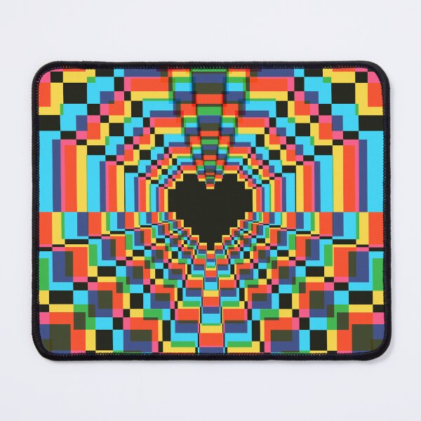 Item preview, Darkest Pixel Heart Kaleidoscope - soft CMYK designed and sold by animinimal.
