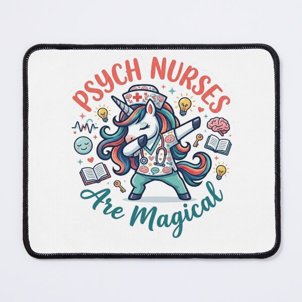 Item preview, Psych Nurses Are Magical - Cute Dabbing Unicorn Psychiatric Nurse Sticker designed and sold by Salwastore.